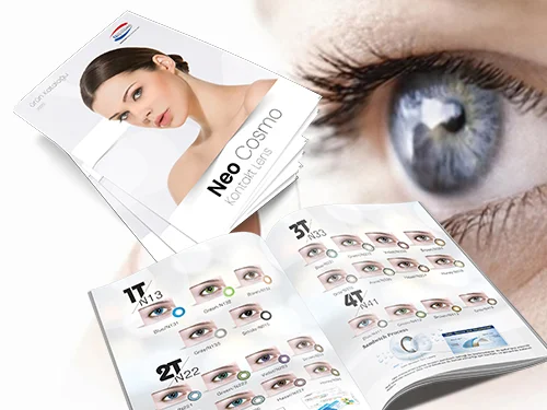 Opak Optik 2020 lens renk katalog tasarımı reklam ajansımız tarafından hazırlandı ve matbaa bölümümüzde basıldı.